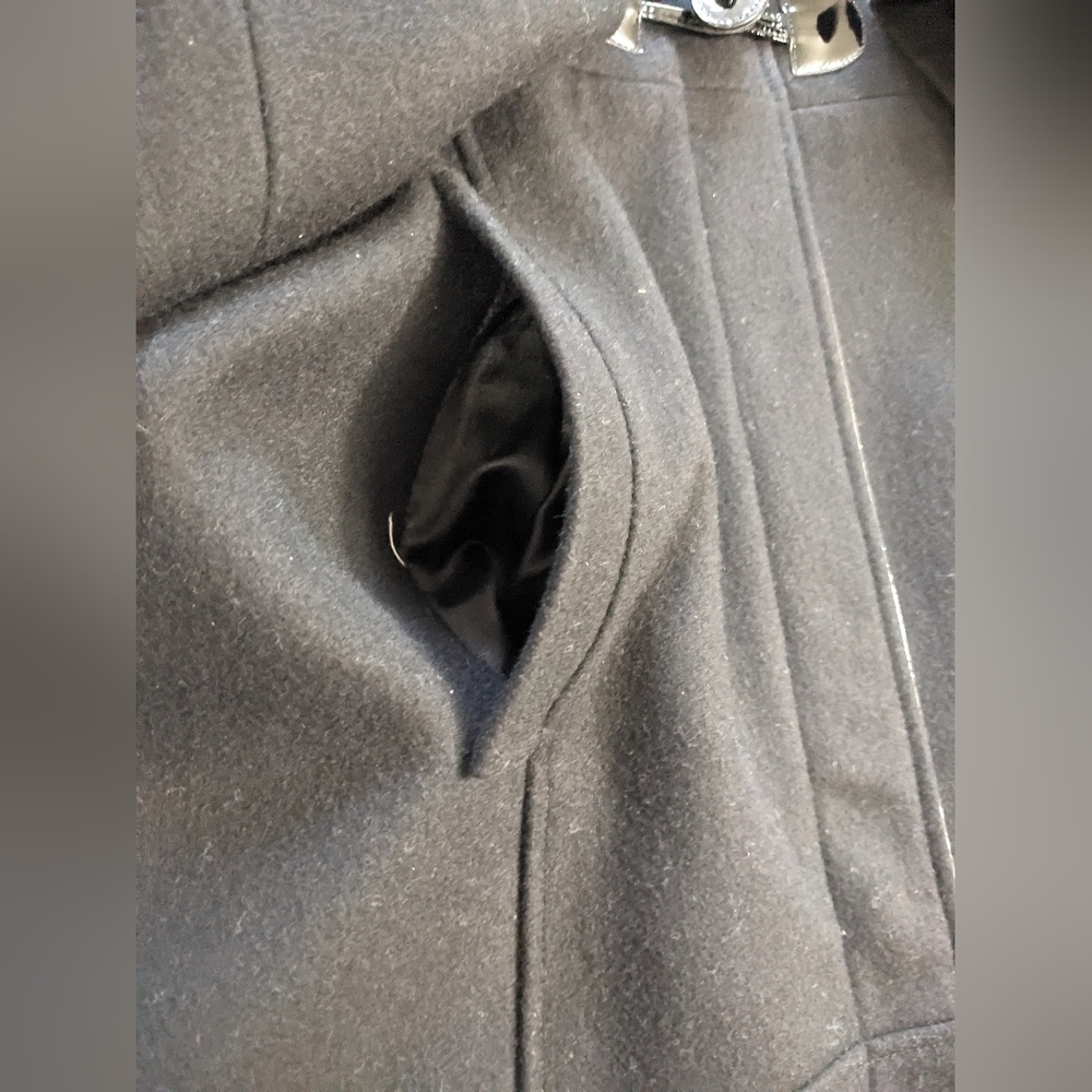 Apt 9, Wool Blend Coat, Black, Size Medium. - image 8